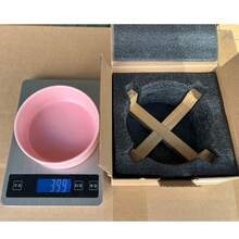 陶瓷狗碗带木架，重型防溢宠物食品和水碗套装，防滑稳定底座，慢速喂食器，易于清洁 - 彩色 - 查看 21