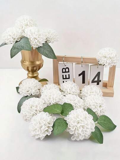 25pcs 7.8in Artificial Dahlia Flowers Real Looking Lilac Foam Fake Roses With Stems,Artificial Hydrangea And Dandelion Flowers, For DIY Wedding Bouquets Bridal Shower Centerpieces Floral Arrangements Party Tables Home Decoration,Room Decor, Spring Decorations, Mother's Day Gifts, Easter Decorations