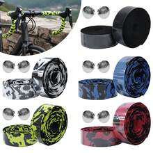 2pcs Bike Handlebar Tape Shockproof Anti-Slip High-Density Rubber Sponge For Road And Mountain Bikes Comfortable Grip - Multicolor - View 2