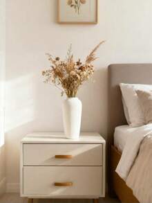 1件北欧极简风格仿陶瓷花瓶，条纹纹理仿陶瓷装饰瓶，适用于客厅、玄关柜、咖啡桌、卧室床头柜、书架、咖啡厅角落、工作室展示、高端服装店展示、婚礼接待区、派对装饰，可搭配鲜花、干花、桉树叶、麦秆、鲜花、玫瑰、百合、人造植物、北欧风格绿植。 - 多色 - 查看 5