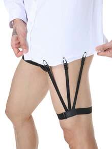 男士可调节衬衫撑2件装，适合正式场合或日常穿着，是送给绅士的理想礼物，适用于日常使用/办公/旅行，是男士必备的服装配饰。 - 黑色 - 查看 2