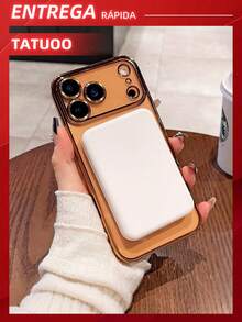 1 Piece Cell Phone Case With Camera Protection, Transparent Ultra-Thin Magnetically Attached TPU Case, Compatible With 16e/16/16Pro/16Plus/16ProMax/15ProMax/15/14/13/12/11 - 橘色 - 查看 6
