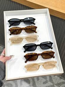 6pcs Geometric Pattern Color Block Patchwork Casual Women's Glasses Set, Small Frame All Season - Multicolor - View 2