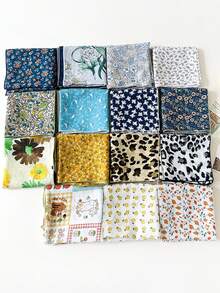 1件装女士小围巾/手帕/头巾，欧美风格百搭腰果花印花亚麻围巾/领巾/头巾，夏季沙滩连衣裙 - 彩色 - 查看 8