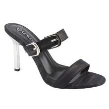 Buckle Charm: Dual Strap Heeled Mules  Beach    Buckle    Beach - màu đen - Xem 1