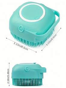 1pc Pet Bath Brush, Soft Silicone Pet Shampoo Massage Machine Beauty Bath Brush, Used For Cleaning Short And Long Haired Dogs And Cats - Multicolor - View 2