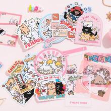 Cat Letter Stationery Set, Grid Notebook, Birthday Gift, Cute Cat Stickers, Notepad Gift Box - 1 Set - View 6