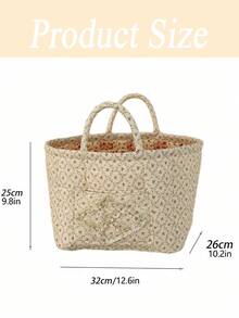 1Pc Floral Print Quilted Storage Basket Laundry Basket Large Capacity Portable Storage Bag Foldable Snack Basket With Handle For Women And Girls Cosmetic Storage Basket Toy Storage Basket Skincare Storage Basket Women Makeup Storage Multifunctional Storage Basket Cosmetic Organizer Home Decor Livingroom Bedroom Decor Bathroom Decor - 彩色 - 查看 8