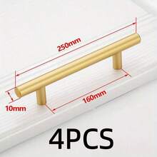 Gold Stainless Steel Kitchen Cabinet Door Handle, Furniture Drawer Pull Hardware, T-Shape Handle - Multicolor - View 16