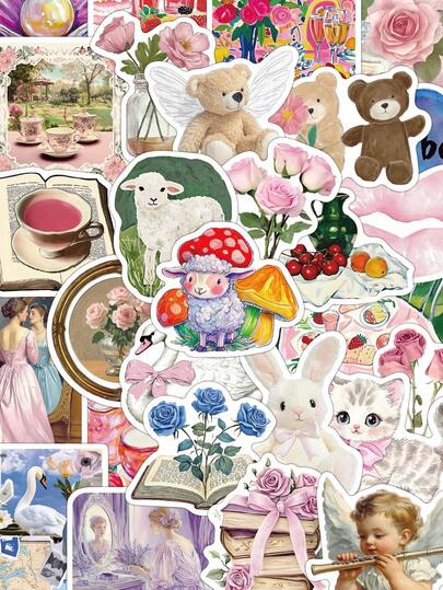 50pcs Mystery Stickers Handbook Laptop Phone Case Luggage Guitar Skateboard Helmet Decorative Stickers