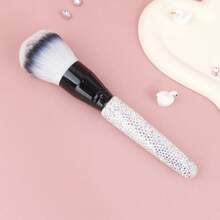Bling Rhinestone Handle Makeup Brush, Soft Synthetic Bristle Large Powder Brush For Face Blush, Bronzer, Loose Powder - Brush - View 8