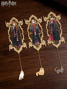Warner Bros 1pc  Official Authentic Vintage Distressed Style Bookmark Character Series, Including Harry, Hermione, Ron And Other Classic  Characters, Reading Bookmark, Creative Writing Marker, Suitable For Fans And Bookmark Collectors To Collect And Use - Harry Potter - View 1