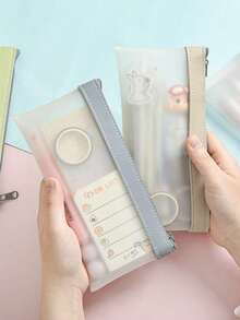 Transparent Pencil Case, Backpack, Transparent Exam Supplies Case, Portable Toiletry Bag, Travel Cosmetic Bag, Wallet - Single Piece - View 1