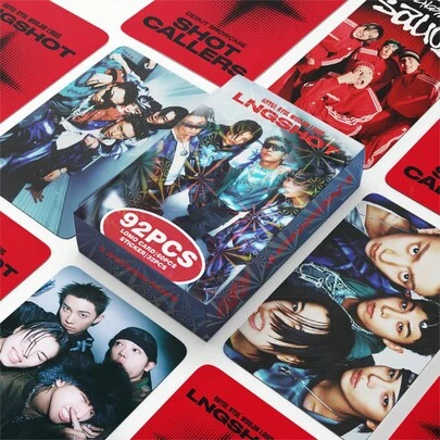Fotocards LNGSHOT, grupo de chicos novato de KPOP de Jay Park, conjunto de fotocards de debut de OHYUL RYUL WOOJIN LOUIS del mini álbum "Shot Callers" con el sencillo pre-lanzamiento "Saucin" y "Moonwalkin", regalo ideal para fans de KPOP