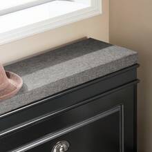 Hallway Shoe Bench Shoe Rack Shoe Cabinet With Seat Cushion And Flip-Drawer Black W75 X D24 X H51cm FSR82-L-SCH - Black - View 9