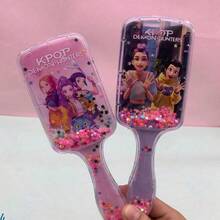 Team Hunters 1pc K-Pop Dreamlike Girl Group Rotating Hair Brush Set - Lumi Inspired Air Cushion Massage Brush, Anti-Static Design, Creates Voluminous Hairstyle, CE Certified (Random Shipment) - Multicolor - View 5