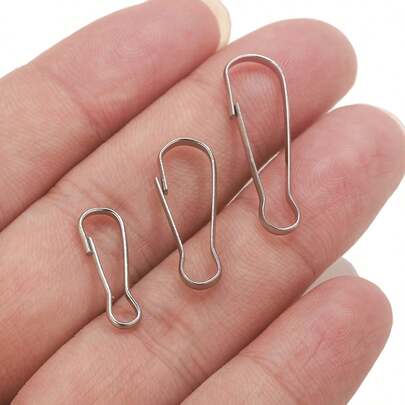 20pcs 304 Stainless Steel Multi-Size Clasp Connectors, Hanger Clasps DIY Charm Jewellery Making Accessories Stainless Steel Jewellery Clasps Handmade Jewellery Components