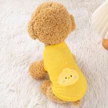 1 pieza Chaleco cálido para mascota de cachorro/gatito/chihuahua, otoño/invierno - Amarillo - Ver 9