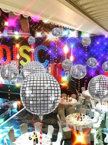 20 quả bóng bay hình cầu disco nhiều kích cỡ - Bóng bay disco 4D cỡ lớn 32", 22", 10" hỗn hợp, màu bạc ánh kim lấp lánh, thích hợp trang trí tiệc sinh nhật chủ đề disco thập niên 70 và 80. - Nhiều màu - Xem 7