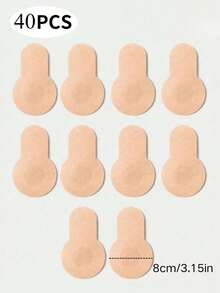 100pcs Disposable Breast Lift Pads, Made Of Non-Woven Fabric, Can Lift And Enhance Cleavage, Suitable For Large Bust And Plus Size Ladies, Sexy And Discreet, Cover And Support Bust - Apricot - View 10