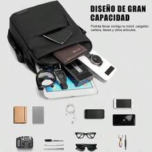 Bolso Bandolera Casual Cruzado para Hombre Bandolera Hombre Bolsa Mensajero Bandolera Impermeable Para Negocio Desplazamientos Diarios y Viaje-022 - como en la foto - Ver 7