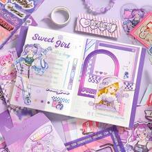 Cute Girl's Diary Set, Birthday Gift, Stationery Supplies Including Notebook, Washi Tape, Pens - 1 Set - View 3