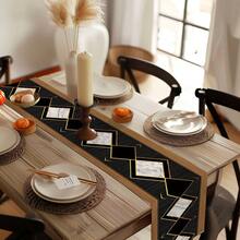1/10pcs Marble Pattern Decorative Table Runner Set, Holiday Table Decor Fabric Table Runner, Home Decor, Gift, Table Runner & Placemat Set Suitable For Indoor And Outdoor Celebrations, Seasonal Party Accessories, Kitchen Dining Table Decor, Party Table Decoration, Home Room Table Runner, Restaurant Table Cloth - Multicolor - View 15