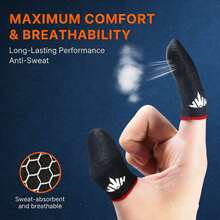 Carbon Fiber Gaming Finger Sleeves – Touchscreen Compatible, Breathable & Anti-Sweat – Includes Metal Case – Perfect For Mobile Gamers Seeking Precision & Accuracy - Multicolor - View 6