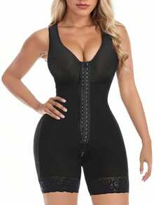 Faja Colombianas Shapewear For Women Tummy Control Post Surgery Full Body Shaper Butt Lifter With Zipper Crotch Skimsbodysuits Solleonnewfajascurve Elegant Figure Faja Melibelt Bodysuitfajashaper - 黑色 - 查看 10