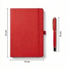 Set de Regalo Rojo con Cuaderno y Bolígrafo para Graduación, Ascenso o Celebraciones Especiales - A5 - Ver 3