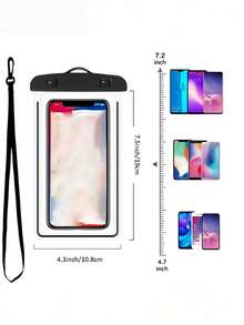 High-Quality Waterproof Phone Case With Clear Touch Screen Cover, Neck Strap, And Large Capacity, Suitable For Swimming, Diving, Rainy Days, Beach, Compatible With IPhone And Other Devices - Multicolor - View 5