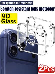 2片装摄像头镜头钢化玻璃屏幕保护膜,兼容 17/Air/17 Pro/17 Pro Max,防刮花,高清,全屏覆盖,也兼容 16 Pro Max/15 Pro Max/14 Pro Max/13/12/11 Pro Max - 無色 - 查看 32