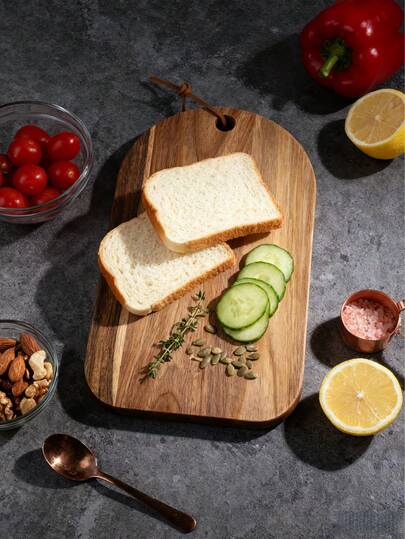 Wooden Cutting Board, Thick Solid Wood Anti-Chip Cutting Board With Non-Slip Base And Juice Groove, Multifunctional And Easy To Clean European Style Kitchen Chopping Board, Suitable For Meat, Bread, Cheese And Charcuterie Platters, Ideal For Valentine's Day, New Year, Housewarming Gifts And Year-Round Picnics And Camping