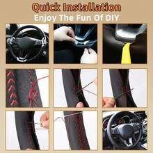Steering Wheel Cover & Accs - Black Thread - View 2