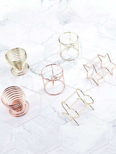 1pc Metal Makeup Sponge Holder With Cute Cat Ear Design, Desktop Organizer For Vanity Makeup Accessories