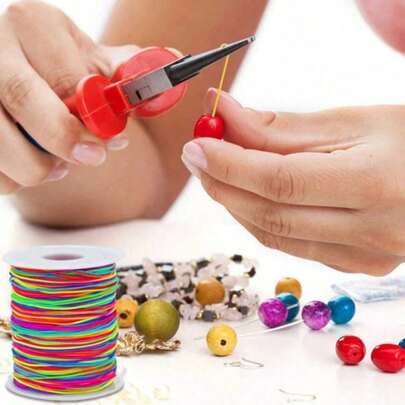 50m Rainbow Braided Cord, Bracelet Cord, Rainbow Rope, Jewelry Cord, Multicolor Handmade Craft String, Bracelet Cord, 1mm Sturdy Rainbow Rope, Suitable For DIY Jewelry Making, Necklaces, Beaded Strings And Handicrafts, Bracelet Making, Clay Beads Thread, Jewelry, Necklaces, Sewing And Crafts