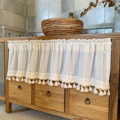 ستارة قصيرة من الصوف بطراز ياباني قديم، مناسبة لديكور رف الكتب والخزانة والدولاب، للاستخدام اليومي والأعياد