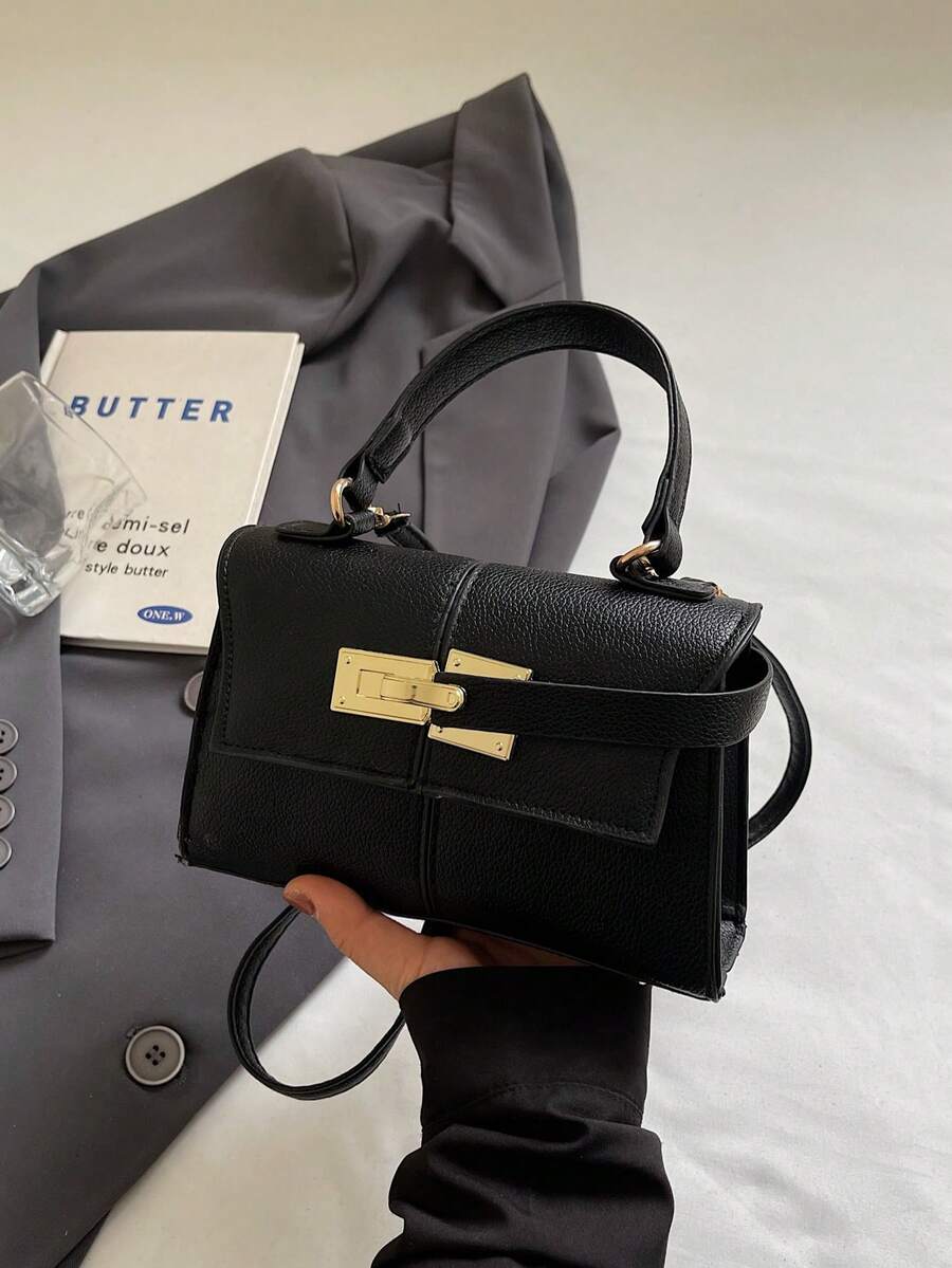 2026 New Arrival Women's Handbag, High-End Shoulder Bag, Versatile Patchwork Crossbody Bag - Black - View 1