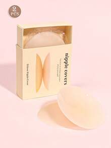 1/2 Set Of Ladies' Summer Ultra-Thin Nipple Covers, Invisible Bra, Ladies' Underwear, Strapless Bra, Sticky Breast Pad, Anti-Protrusion, Anti-Leak, Business Trip, Travel, Beach, Vacation, Swimsuit, Dress, Wedding Dress - Multicolor - View 12