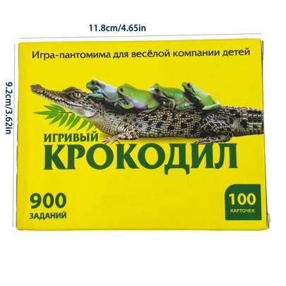 900 Tasks 100 Cards Russian Crocodile Tabletop Game, Outdoor Party Family Gathering Game, Ideal Gift For Halloween, Christmas