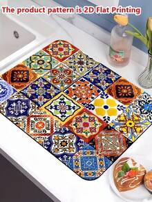 Pro Coffee Machine Water Absorption Mat No Odor Fab Diatom Mud Kitchen Anti-Slip Mat For Cafe Mothers Day Gift Home Table Cloth Graduation Party Supplies 2026 Kitchen Gadgets Camping Essentials Kitchen Decor Items Coffee Bar Station, Dish Drying Rack, Coffee Bar Essentials, Kitchen Oranigzer - Multicolor - View 8