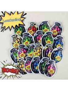 10/30个装恶作剧炸弹套装，CS场景，乐趣无穷。扔出去就“砰”的一声！超级放松。适合办公室恶作剧、愚人节恶作剧和课堂娱乐。能给各个年龄段的人带来无穷的欢乐。可用作课堂奖励/生日礼物/监狱日礼物，也是办公室减压玩具。 - 彩色 - 查看 2