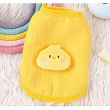 1 pieza Chaleco cálido para mascota de cachorro/gatito/chihuahua, otoño/invierno - Amarillo - Ver 5