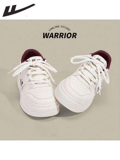 WARRIOR 一双休闲、显瘦、增高的女士厚底运动鞋，2026年春季新款，时尚、百搭、轻便、防滑、软底、透气，适合室内外运动。