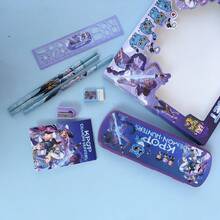 2 Juegos de artículos de papelería del grupo de chicas "Witch Hunting" de KPOP, Juego estándar de 6 piezas, Juego de lujo de 8 piezas, adecuado como regalo de cumpleaños, fiesta, regreso a la escuela - Multicolor - Ver 10