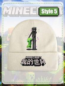 Minecraft Beige Winter Beanie Bundle – Exclusive Pixel Art Designs, 5 Styles Including Character Scenes, Mob Faces & Battle Prints, Ideal For School, Ski Trips & Birthday Gifts, A Fun, Stylish Addition To Any  Fan's Wardrobe - Multicolor - View 12