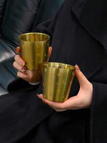 175毫升金色双层不锈钢分享杯 | 中东新月星保温杯 | 斋月礼品冷热饮杯 - 金色 - 查看 5