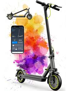 SEEMAR S6 MAX Scooter Electrico Plegable 25KM/H-500W-25KM-7.8AH-(MAX)Velocidad-Potencia-Autonomía-Capacidad de la Batería, Patin Eléctrico con Sistema Bluetooth App, Modo Crucero SEEMAR - Verde - Ver 1