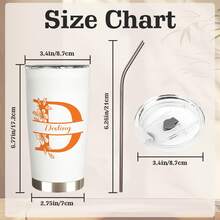 Personalized Tumbler With Your Photos And Text, Custom Tumbler With Lid & Straw, 20oz Stainless Steel Insulated Cup, Custom Brides Maid Proposal Gifts,Christmas, Anniversary, Birthday Gifts For Him Her Men Women Mom Dad,Double-Sided Printing. - Style 3 - View 6