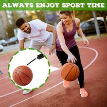 10件套带针头和喷嘴的球类充气泵（非电动），适用于篮球、足球、排球、橄榄球、水球和其他充气球类 - 彩色 - 查看 10